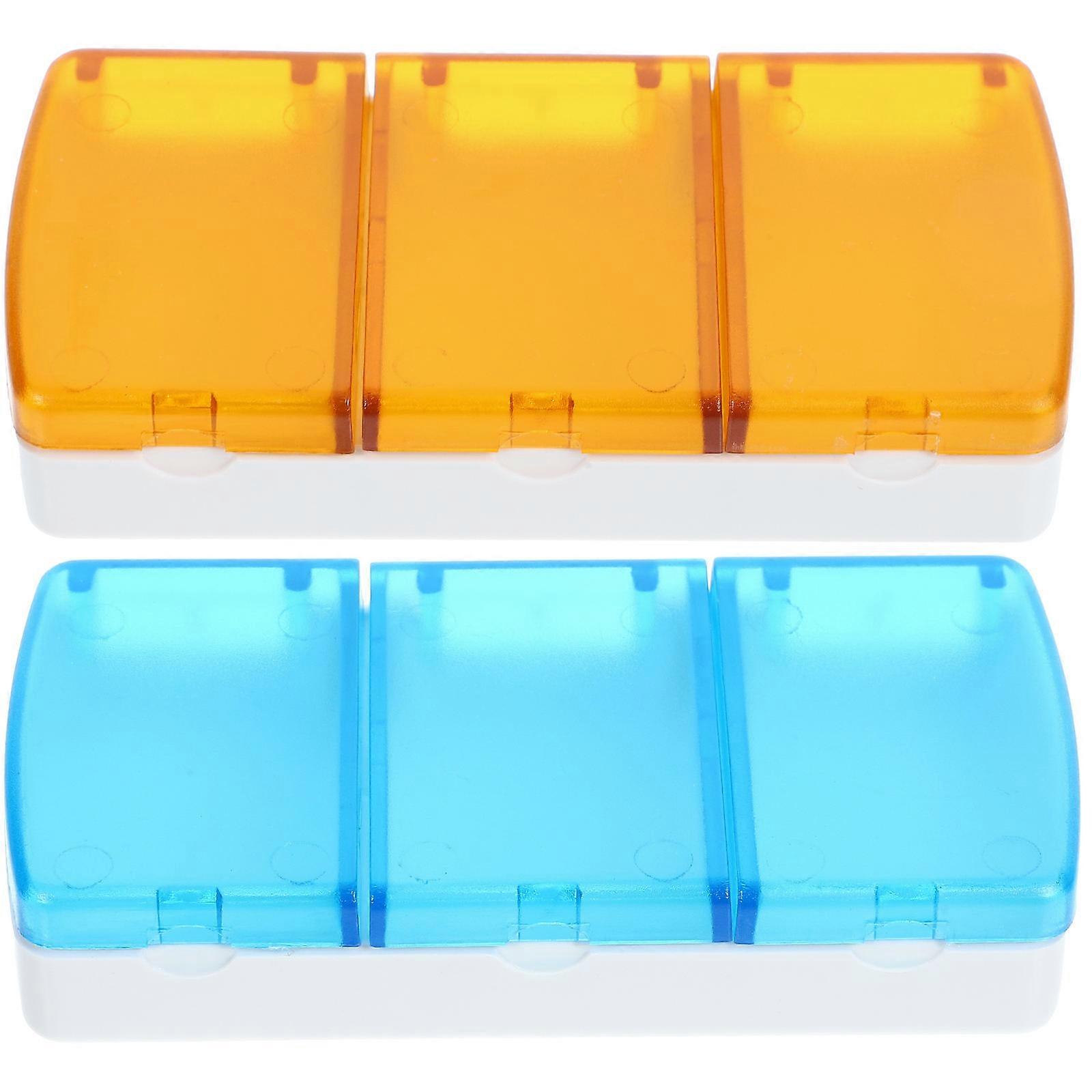 Portable Medicine Organizer Storage Case with Compartment Design Assorted Color AS ABS Material