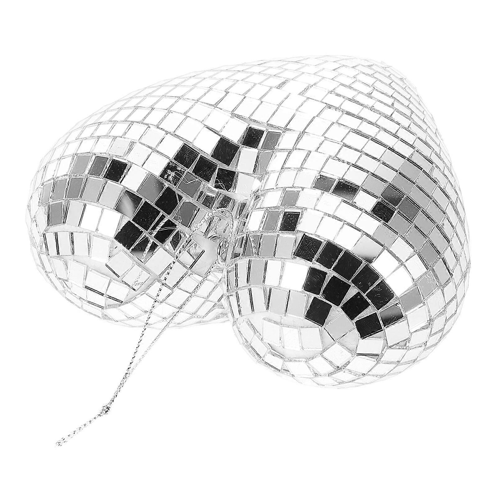 Heart Shaped Reflective Mirror Ball Hanging Decor for Home Parties Versatile Disco Decoration for Weddings and Holidays, Sturdy Design