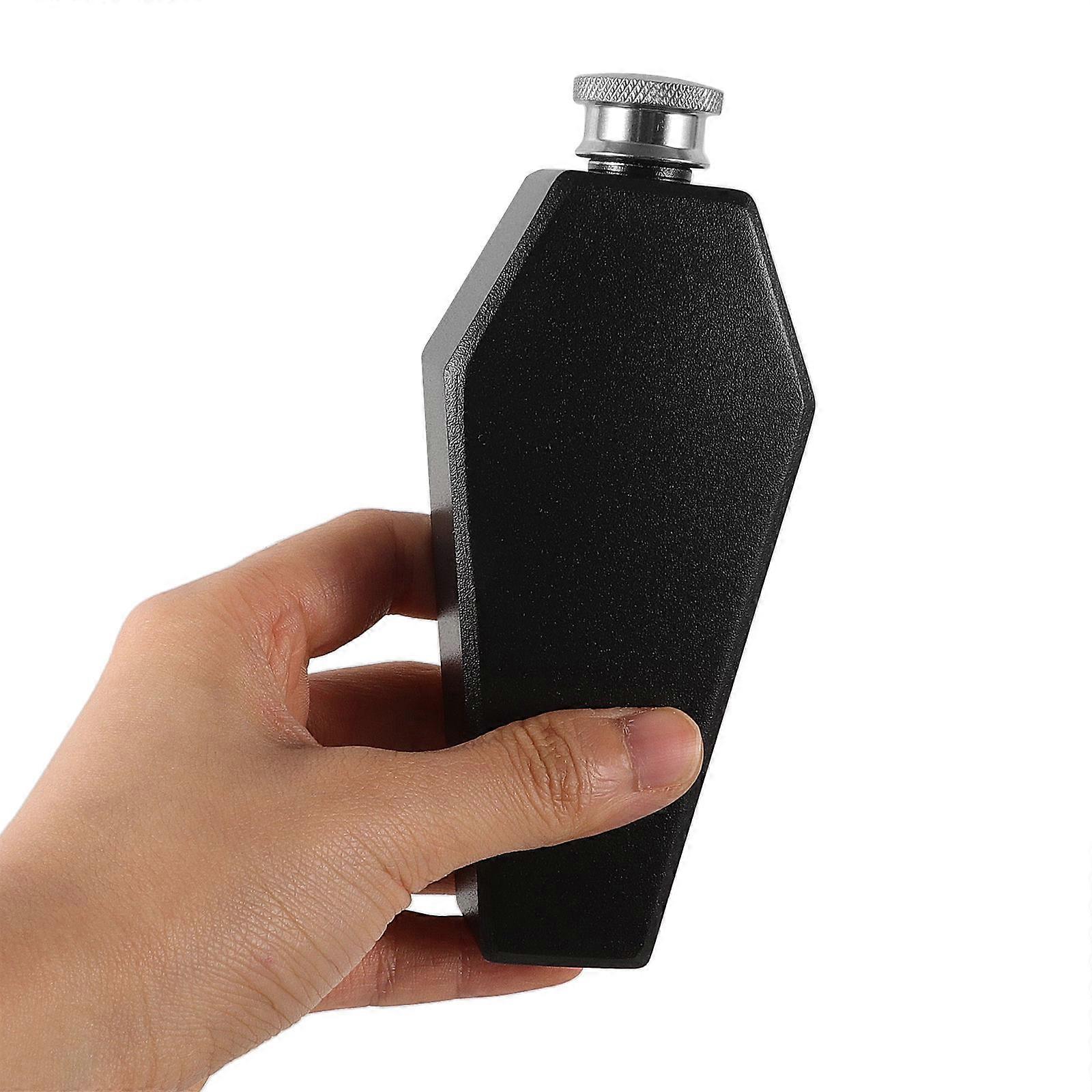 Stainless Steel Halloween Coffin Flask Leakproof Pocket with Funnel for Parties, Cosplay, and Whisky Storage