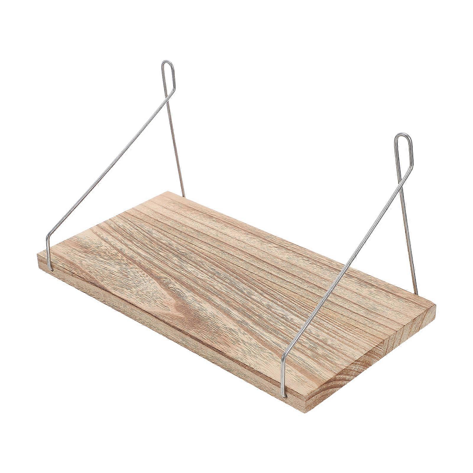 Minimalist Floating Wall Mounted Bookshelf with Strong Load Capacity, Rustic Hanging Shelf for Bedroom, Kitchen, Office, Space Saving Storage for