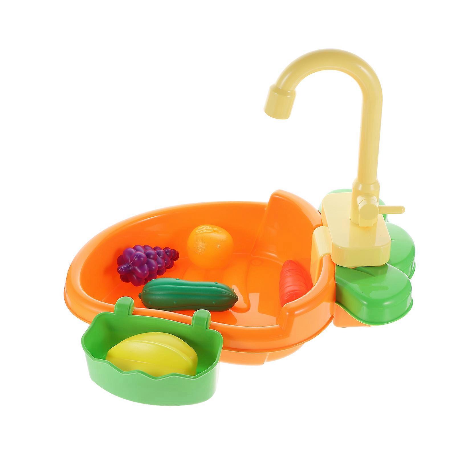 Kids Kitchen Accessories Play Set 1 Set Fruit Vegetable Toys For Washing Simulation Role-Playing Experience