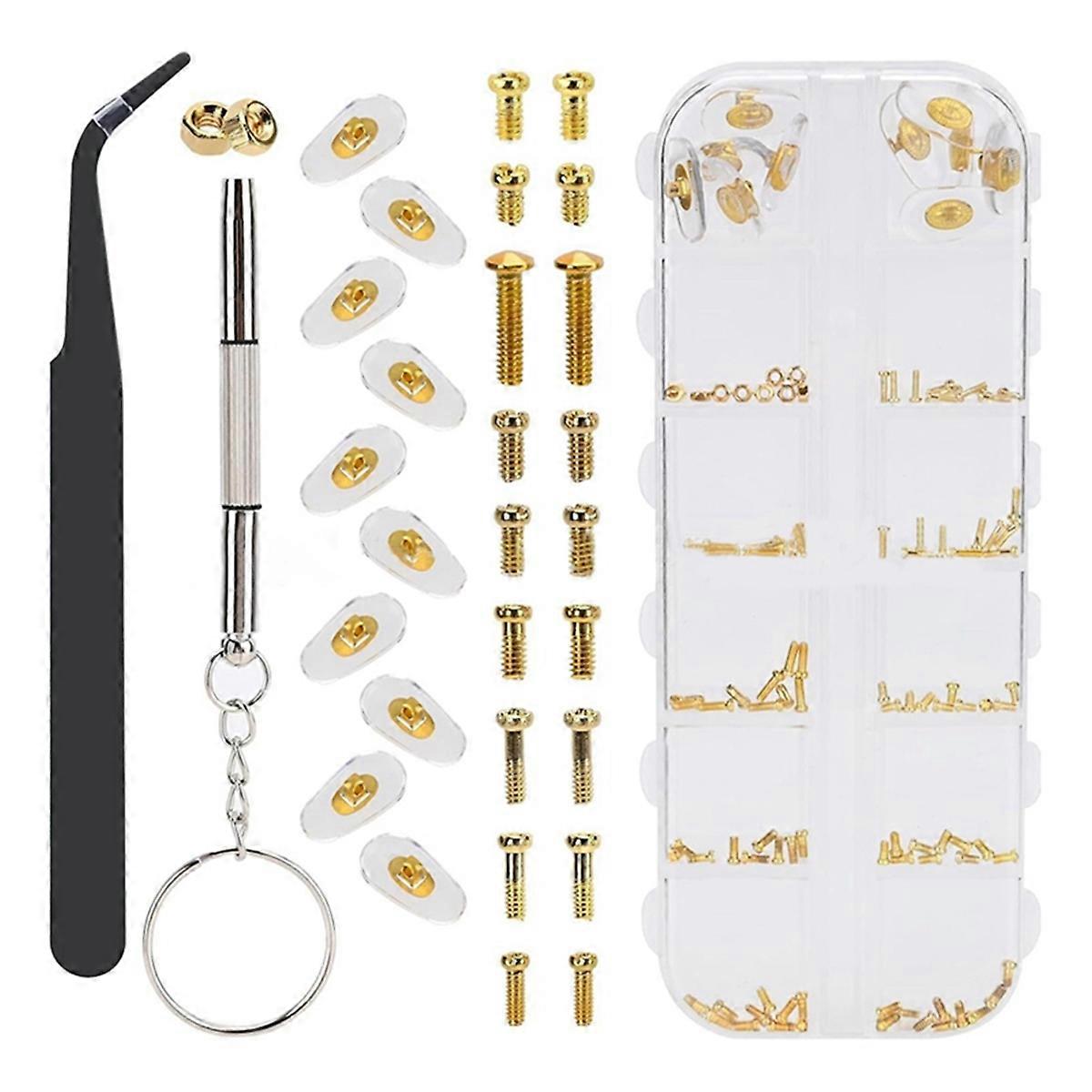 Óculos de nariz, óculos de nariz pads kit de reparo de substituição, kit de reparo de óculos com parafusos, para óculos