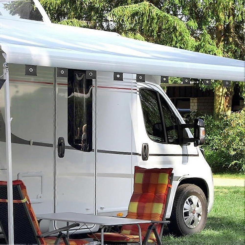 6 Outdoor Camper Hooks for Tent and Awning, Heavy-Duty Black Hangers for Camping Gear, Strong Hold and Durability