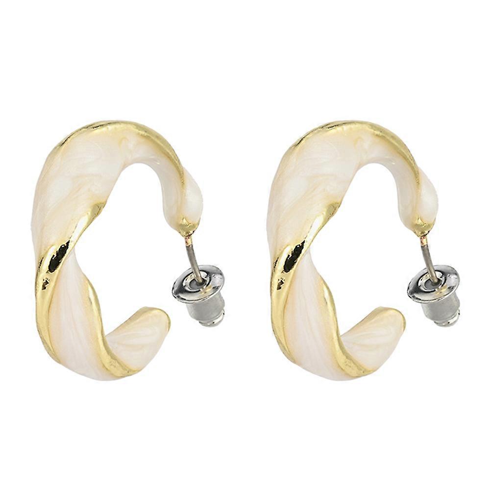 Twisted Spiral Earrings for Material Multi Color Great 1 Pair