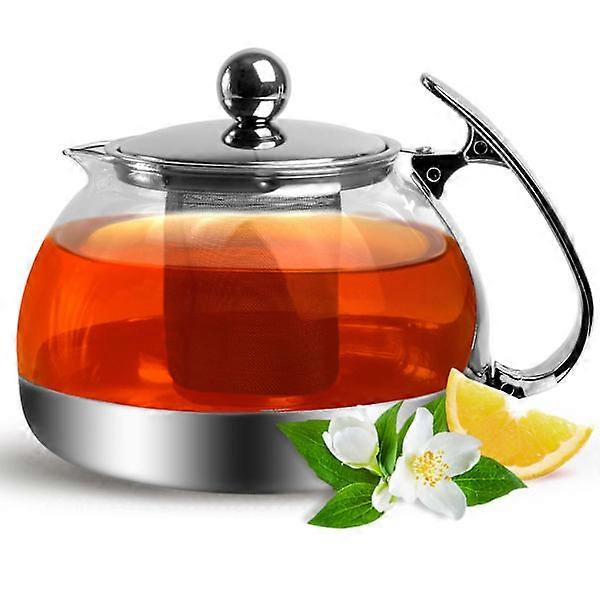 Glass Teapot with Infuser Removable Stainless Steel 1200ml
