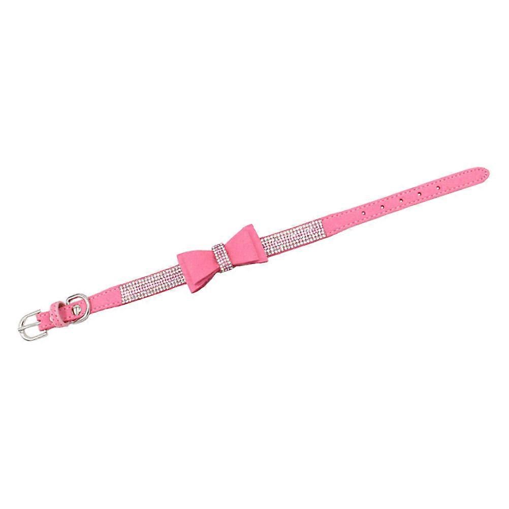 Dog Training Collar With Bowknot Easy To Wear Adjustable Microfiber For Pet Owners 1 Set