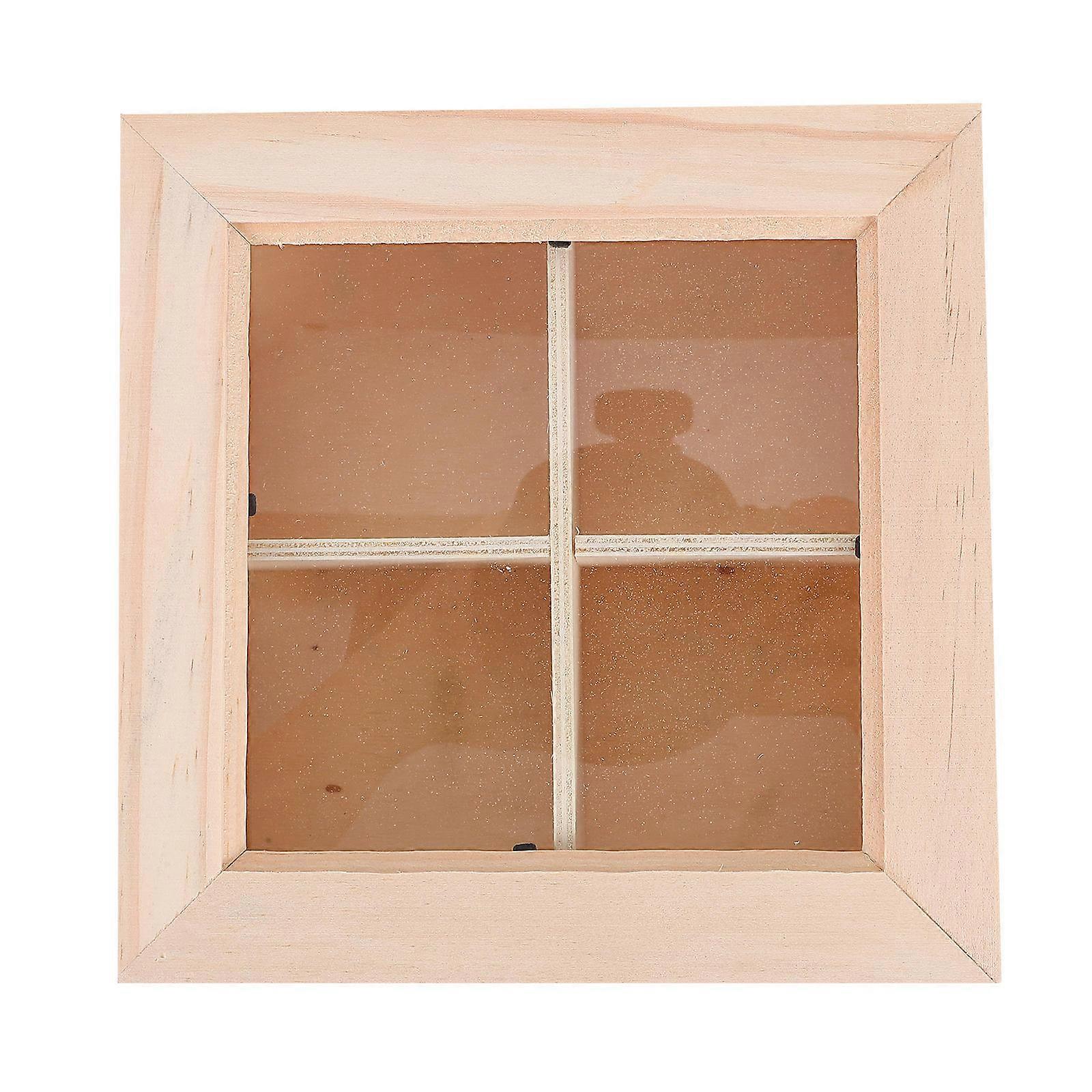 Wooden Tea Bag Organizer Box with Clear Window, Smooth Edged Compartment Storage for Desktop and Bookshelf, Practical and Elegant Design