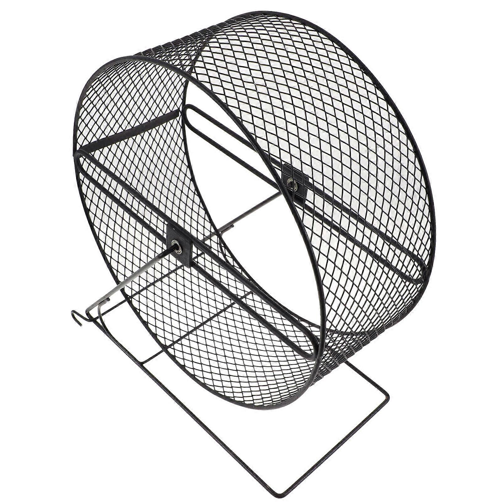 Küçük Evcil Hayvanlar için Siyah Demir Hamster Egzersiz Tekerleği Sessiz Koşu Oyuncak 10.2 İnç