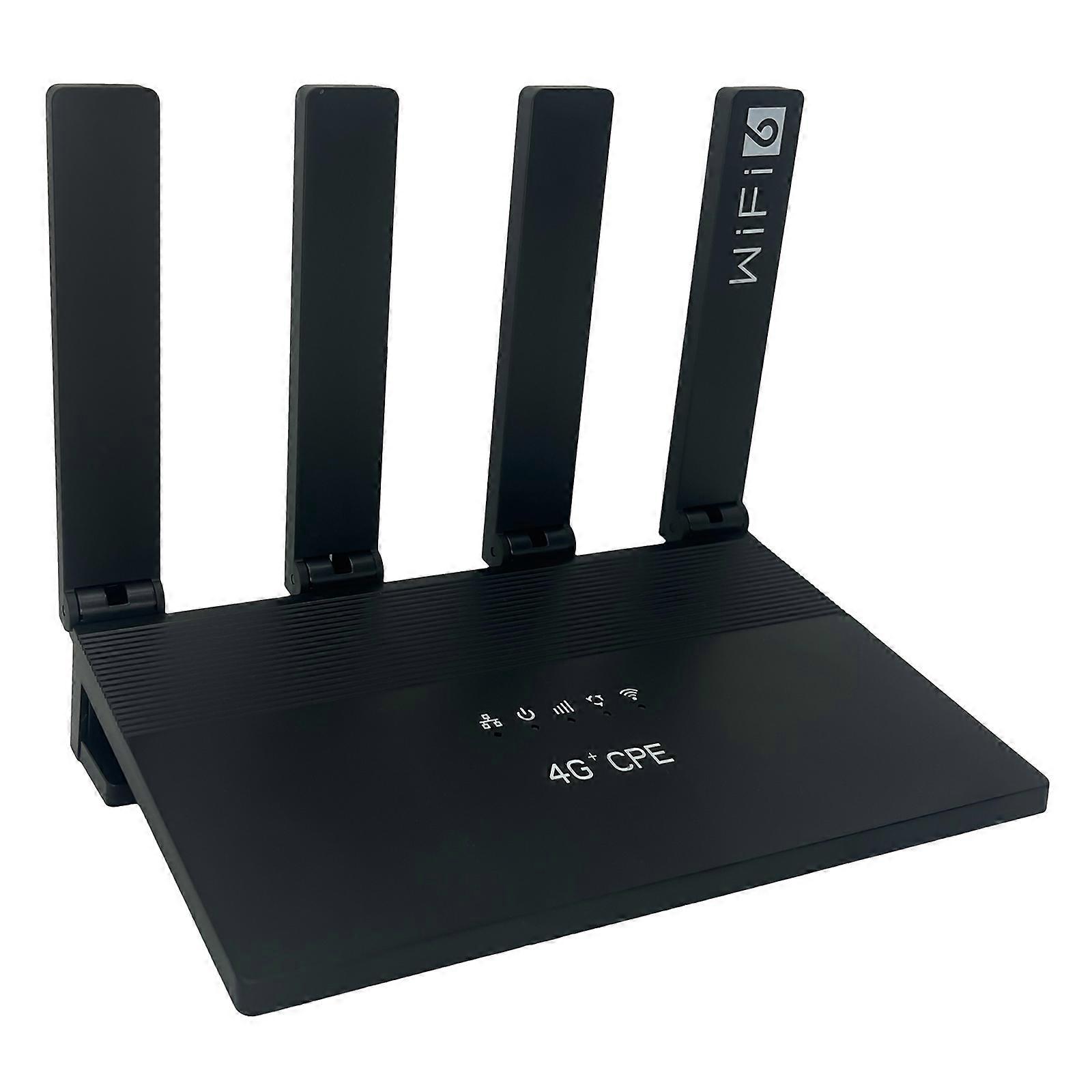 WR800 4G LTE WiFi Router 4 LAN Ports 600Mbps WiFi 6 Wireless Modem with SIM Card Slot, Eurasian Version (No Battery) EU Plug