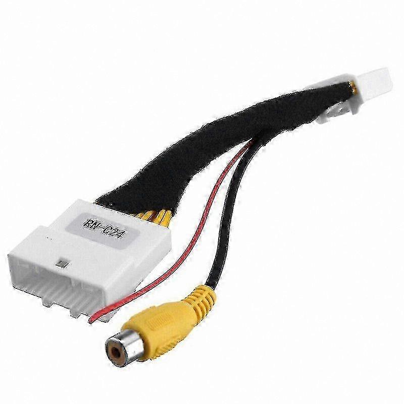 24-Pin RCA Adapter Cable for Car Video Input Switch Reverse Camera Compatibility with Multiple Vehicles