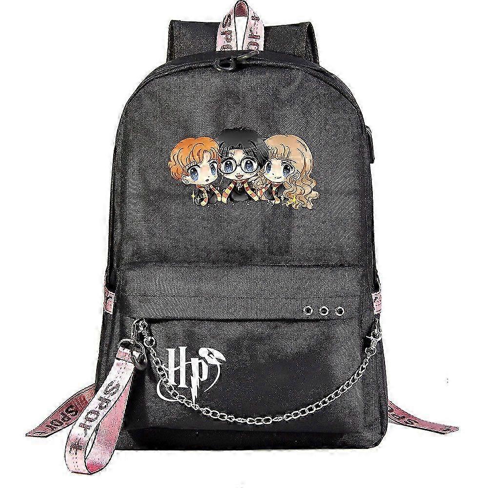 Harry Potter Backpack For Teens Boys And Girls Fashionable School Bag Cartoon Design With Ample Capacity For Travel Students' Casual