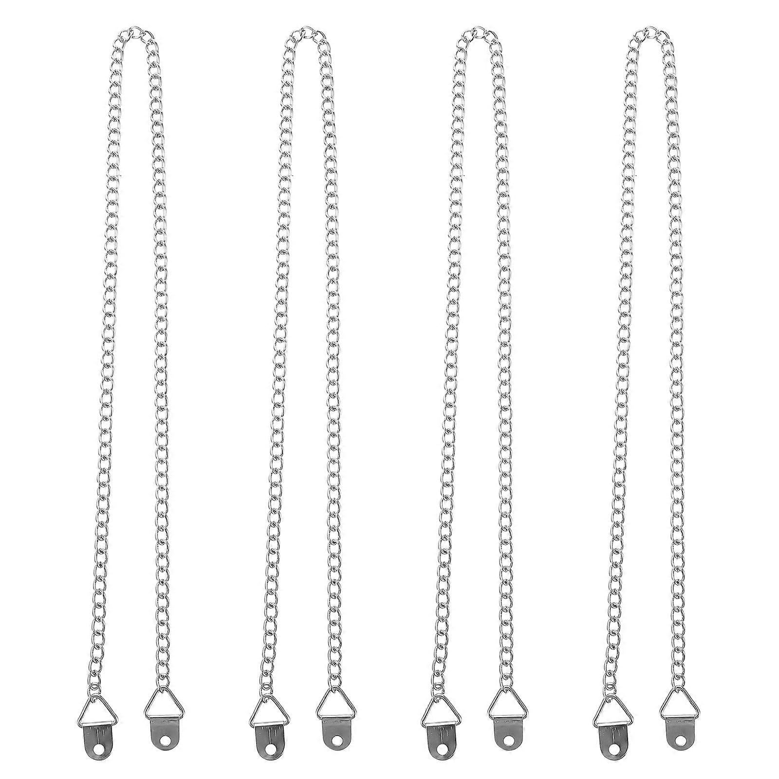 سلاسل معلقة من الحديد الفضي وألواح الأبواب ذات قدرة تحمل قوية 4 قطع