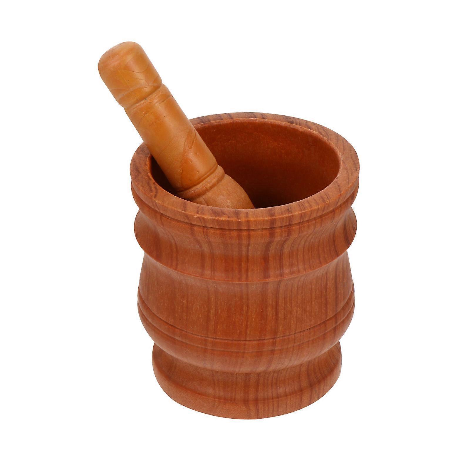 PP Garlic Masher Gadget 1 Set Chocolate Round Design Ideal For Home Users And Cooking