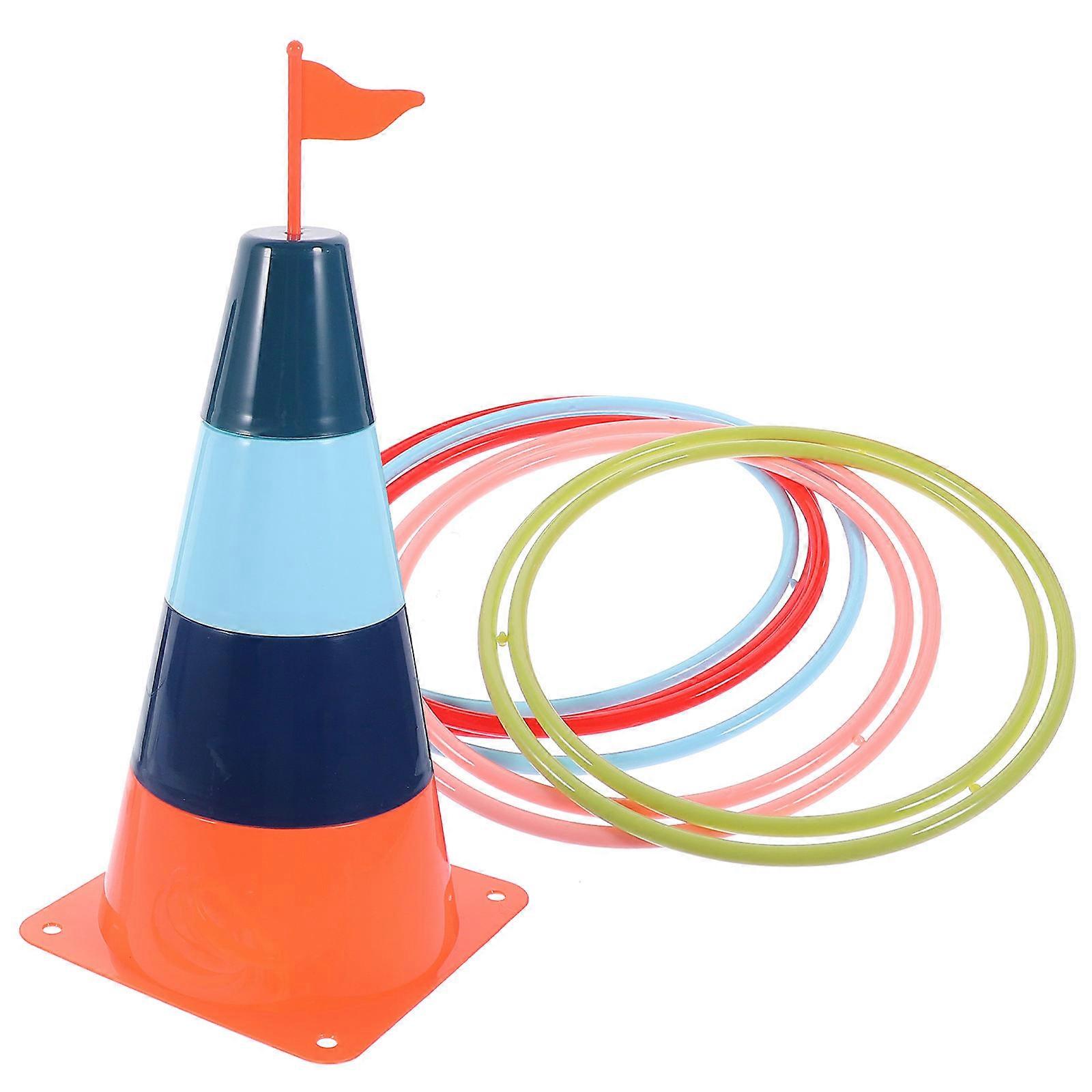 Multi Colored Plastic Toss Rings For Kids Fostering Hand Eye Coordination During Physical Training 30X13.5X13.5CM 1 Set