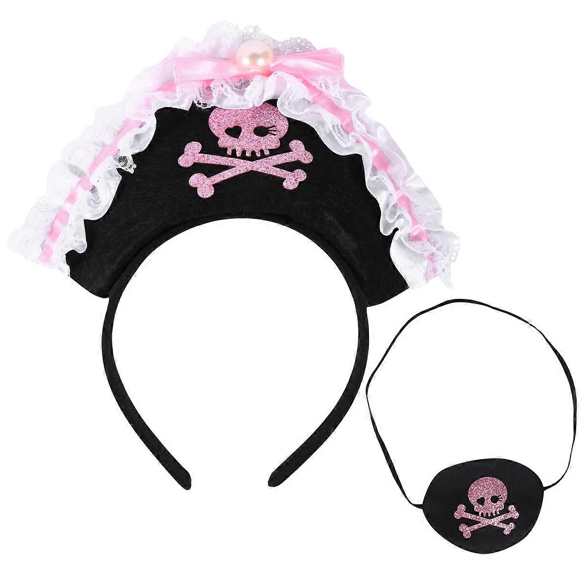 Pirate Style Eye Patch With Skull Design 2Set Ideal For Halloween Party And School Game For Boys And Girls
