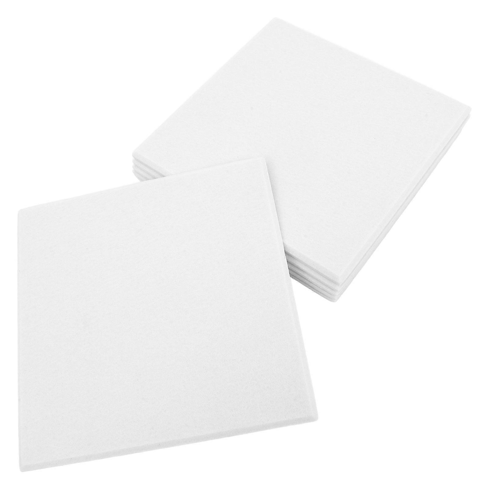 White Felt Bulletin Board 6Pcs Note Display Board For Home Office School 30X30Cm Sound Absorption Versatile