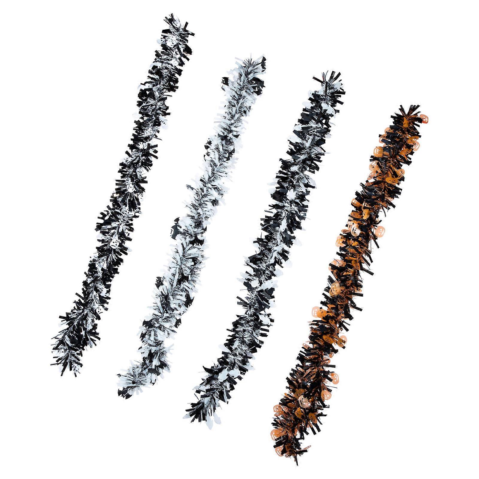 4Pcs Pumpkin Shape Halloween Strip Garlands Ideal For Garden Decoration And Theme Party Props