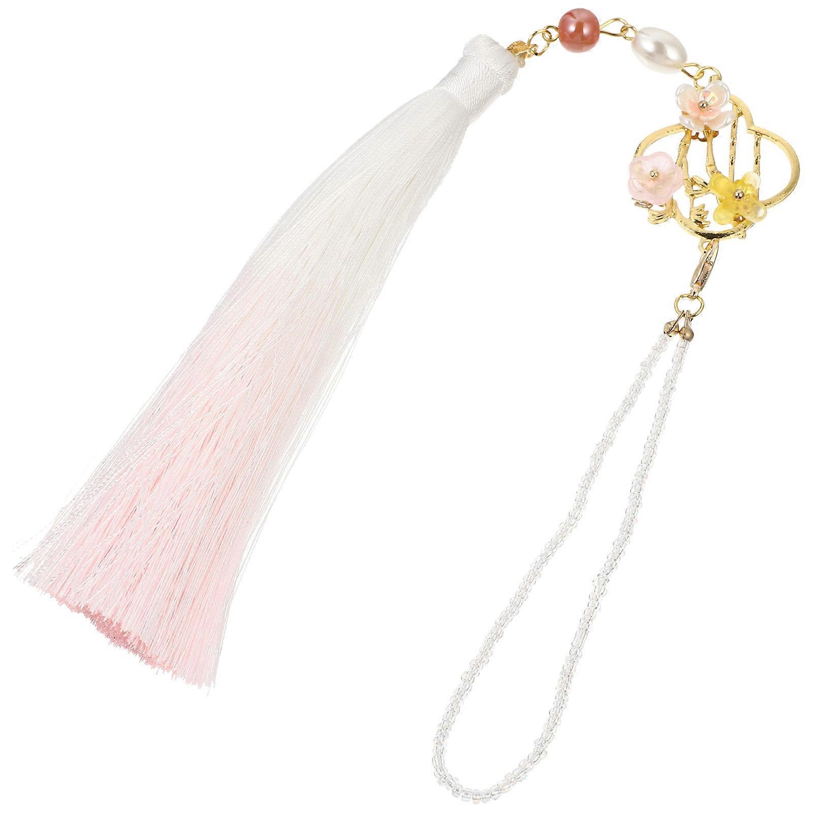 Elegant Polyester Key Tassel For Daily Use Ladies Hanging Decoration Pink 1Pc