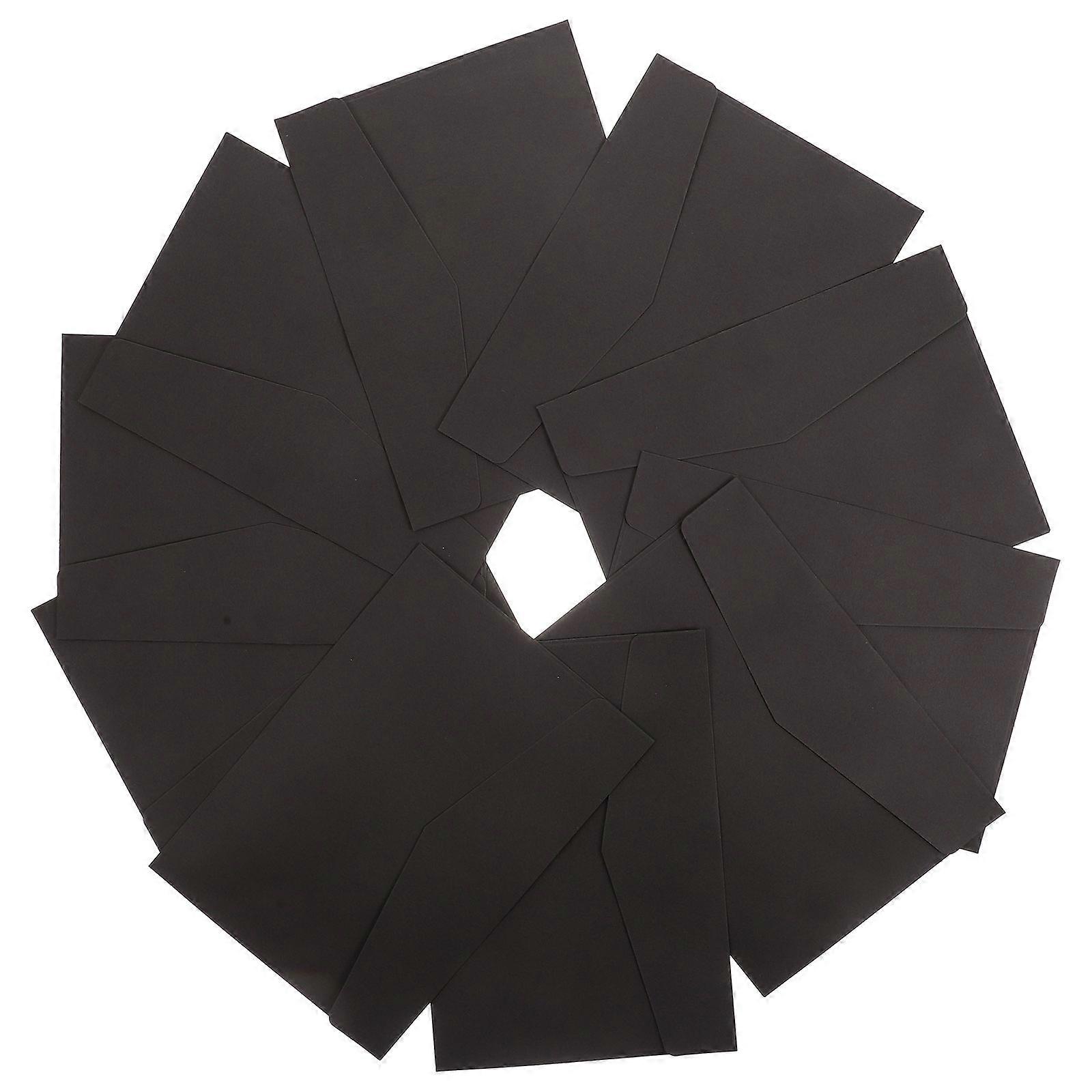 Black Kraft Paper Blessing Cards and Envelopes for Writing Use 1 Set