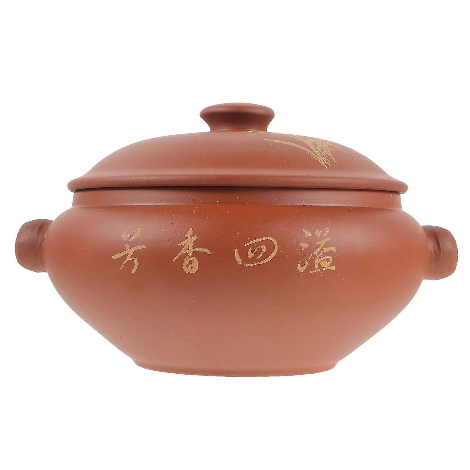 Ceramic Steam Cooker Pot, Versatile Casserole for Chicken, Soup, and Vegetables, Elegant Design, Easy to Clean, Multi Functional Kitchen Cookware