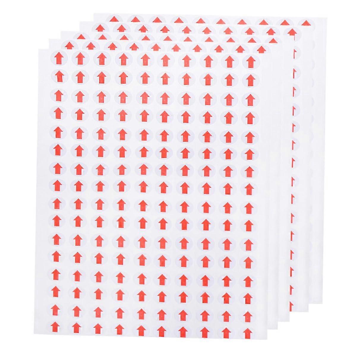 Arrow indicator stickers, 60 sheets, warning labels for safety instructions in settings as shown, 1x1cm.