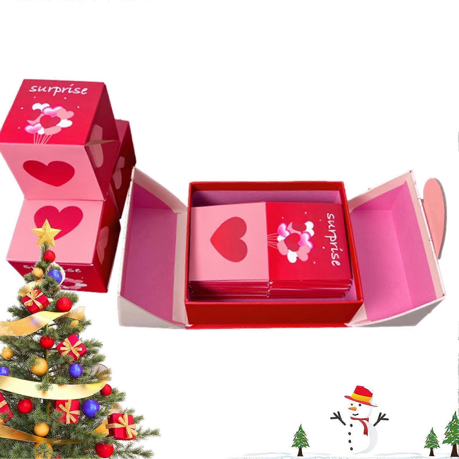 Christmas Box Gift Box Bounce Surprise Exploding Christmas Boxes, DIY Jump Box