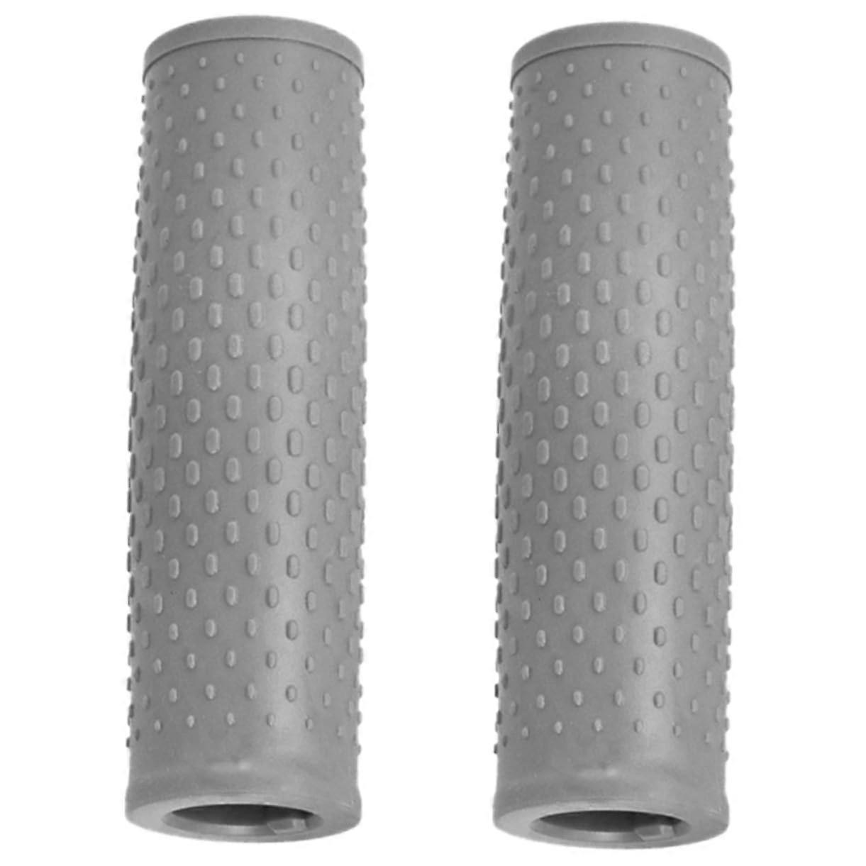 Nonslip scooter handle grips, ergonomic handles for electric scooters, comfortable and durable for safe riding on long trips, gray.
