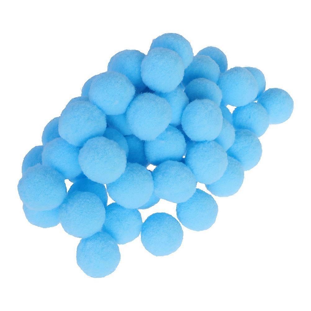 500pcs Light Blue Polyester Plush Balls – High Elastic DIY Craft Material for Creative Hats, Scarves, Art & Imagination Projects