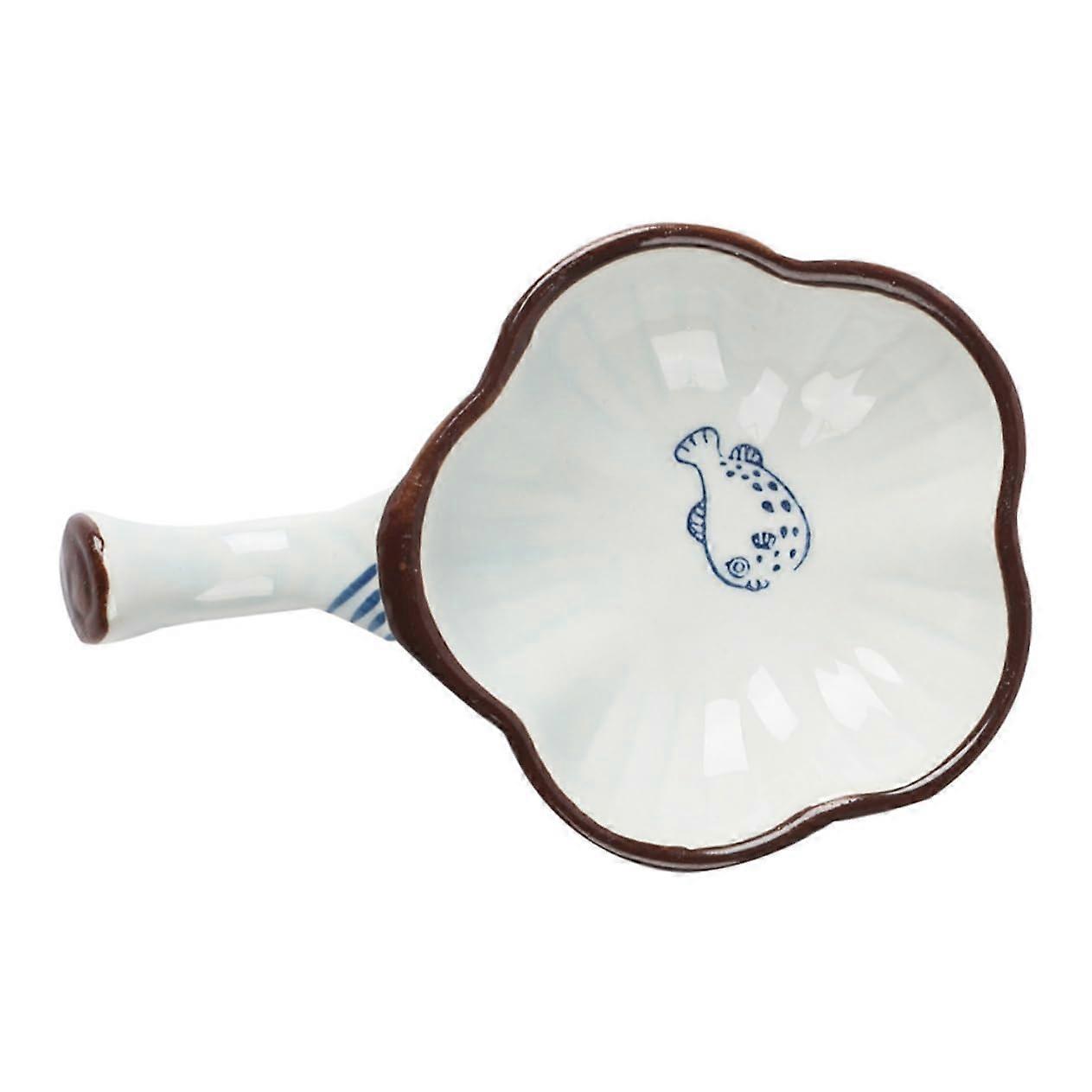 Ink Bowl Cutlery Marker Set - Porcelain Calligraphy Ink Bowl and Invisible Ink Pens for Traditional Writing