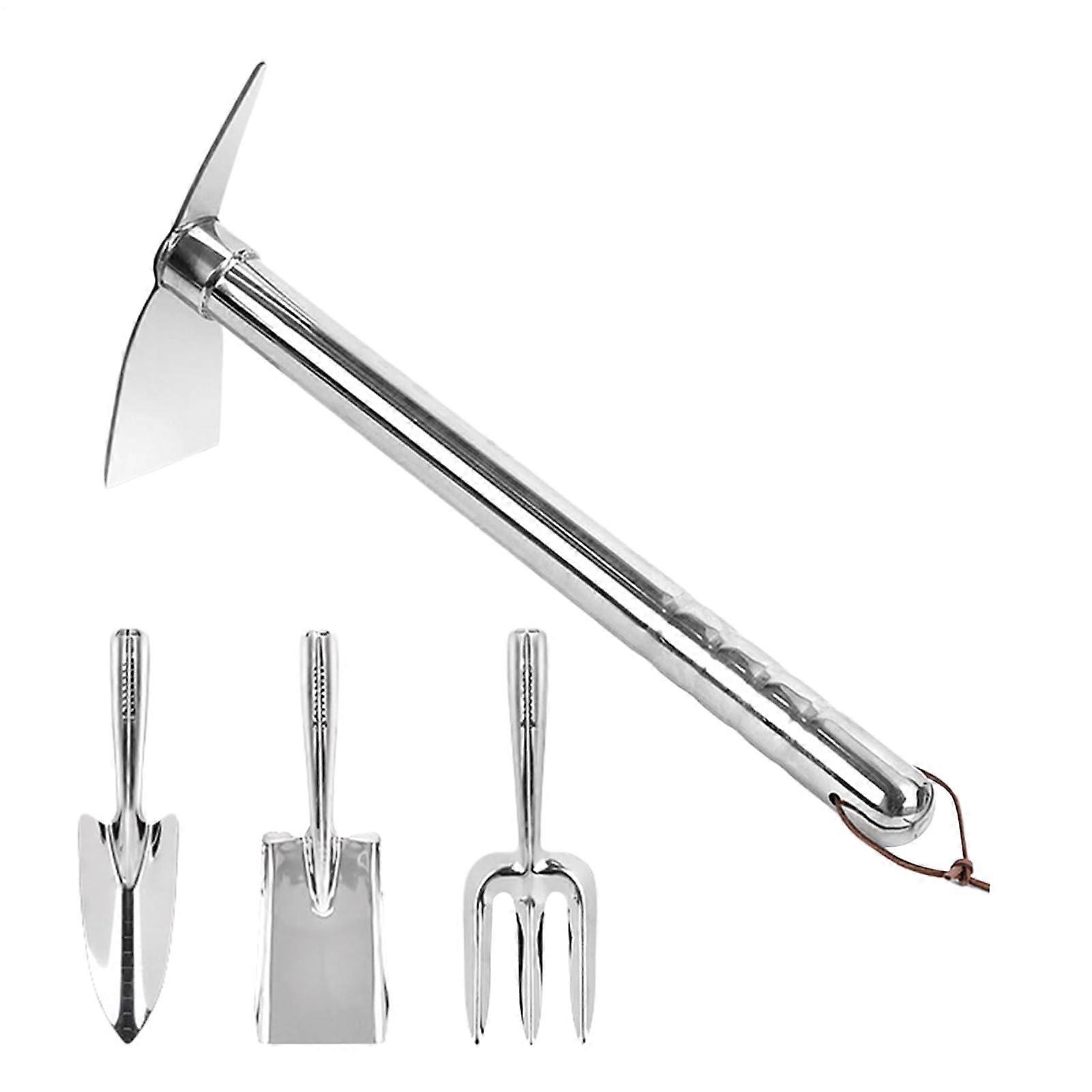 Garden Tool Set Rust Plant Lifter WeatherResistant Digging Forks 4Piece