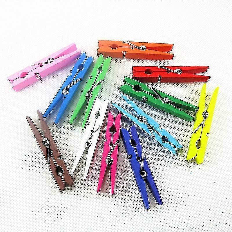 Assorted Colors Plastic Clothes Pegs for Drying Laundry 50 Pack