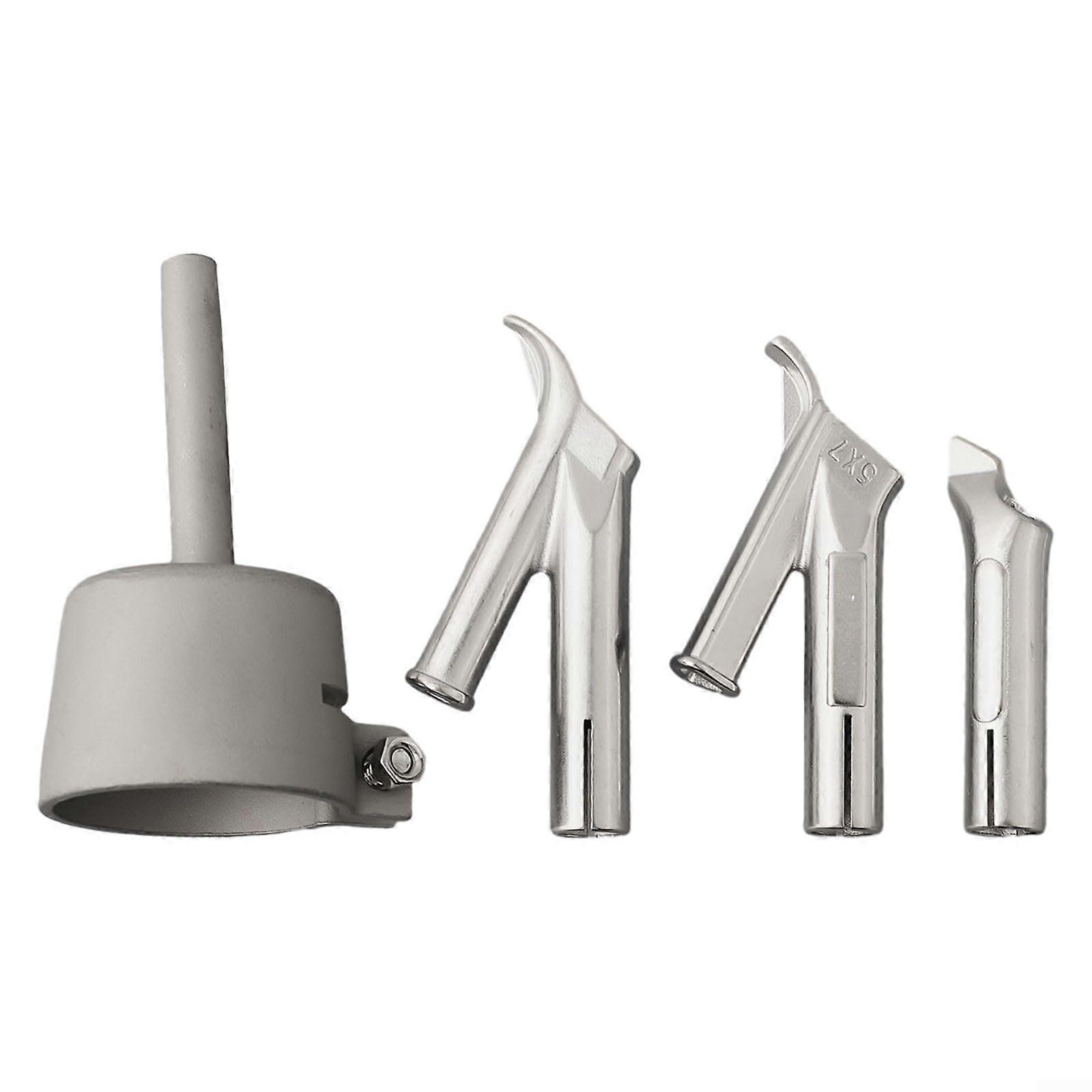 Hot air welding nozzle set, 5 mm, round, triangular, tacking for vinyl, PVC, plastic