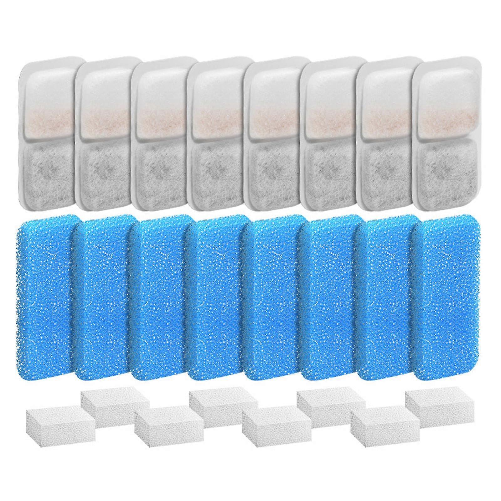 8/12/16 Piece Replacement Filters for Pet Fountain, Double Filter with Sponge Drinking Fountain