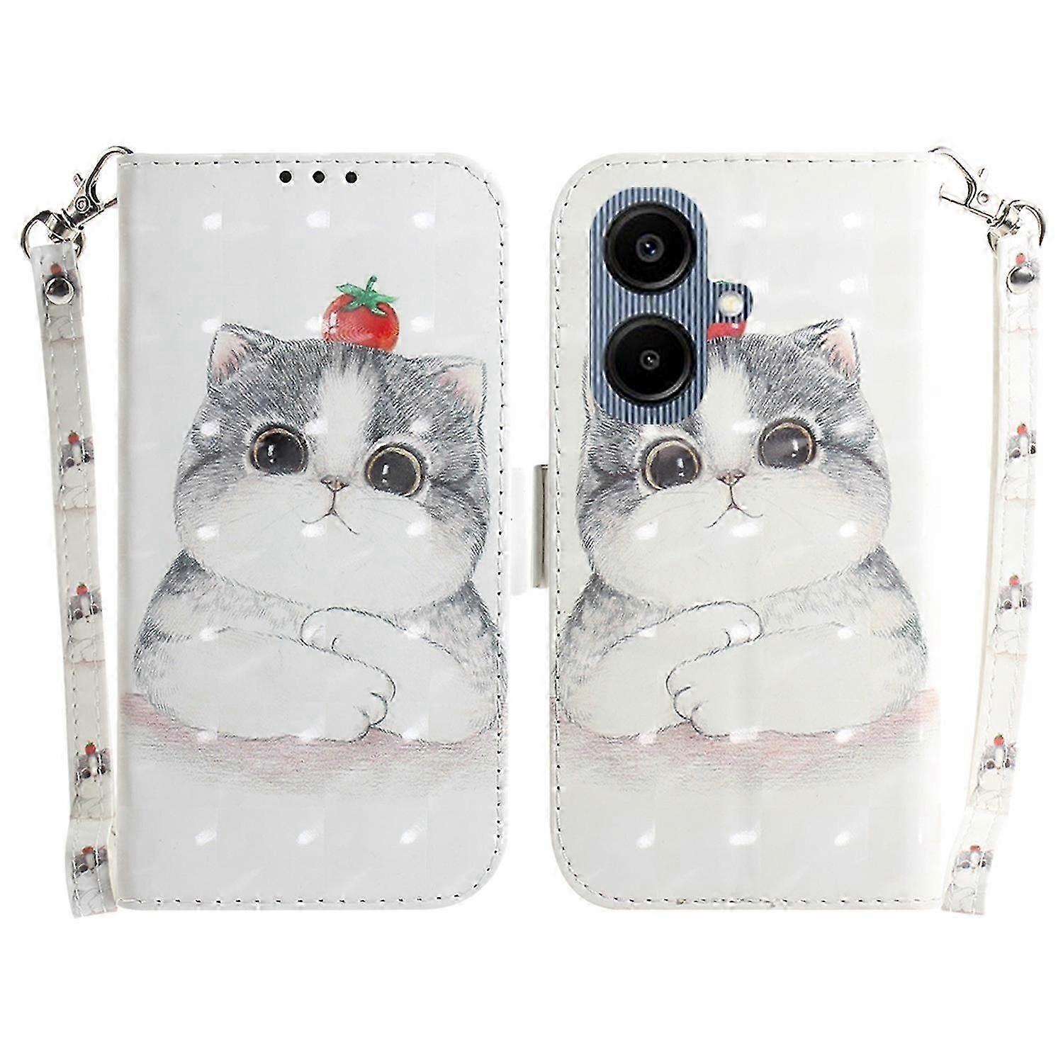 For Samsung Galaxy A07 5G Case Pattern Printing Leather Wallet Phone Cover with Wrist Strap