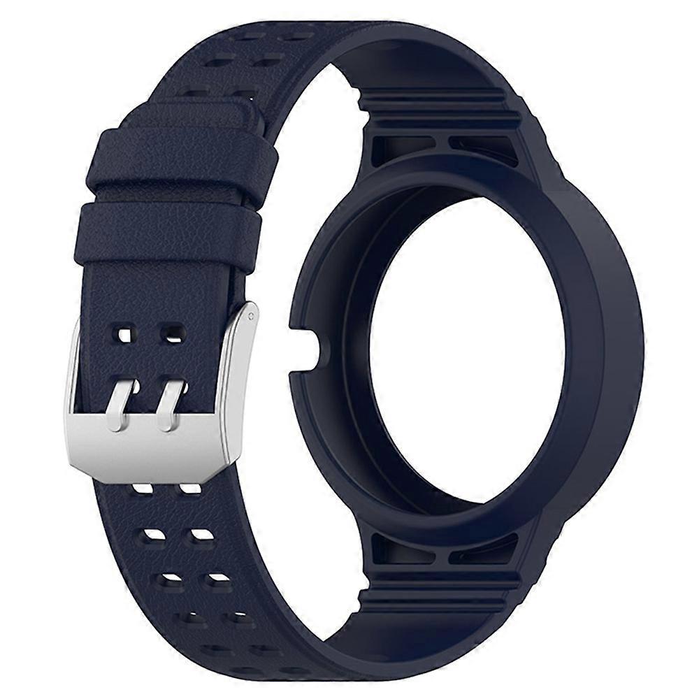 For Huawei Watch GT Cyber Strap Case Integrated Watch Strap Silicone Integrated Strap Watch Accessories (Dark Sky Blue)