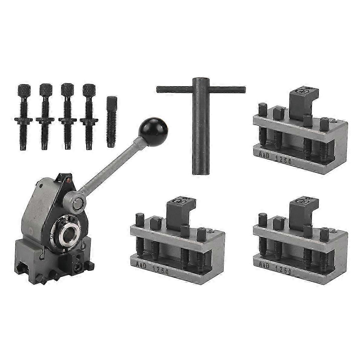 Lathe Tool Post Set for WM210V, WM180V & 0618 with 12X12mm Tool Rest and 120-220mm Swing Over Bed