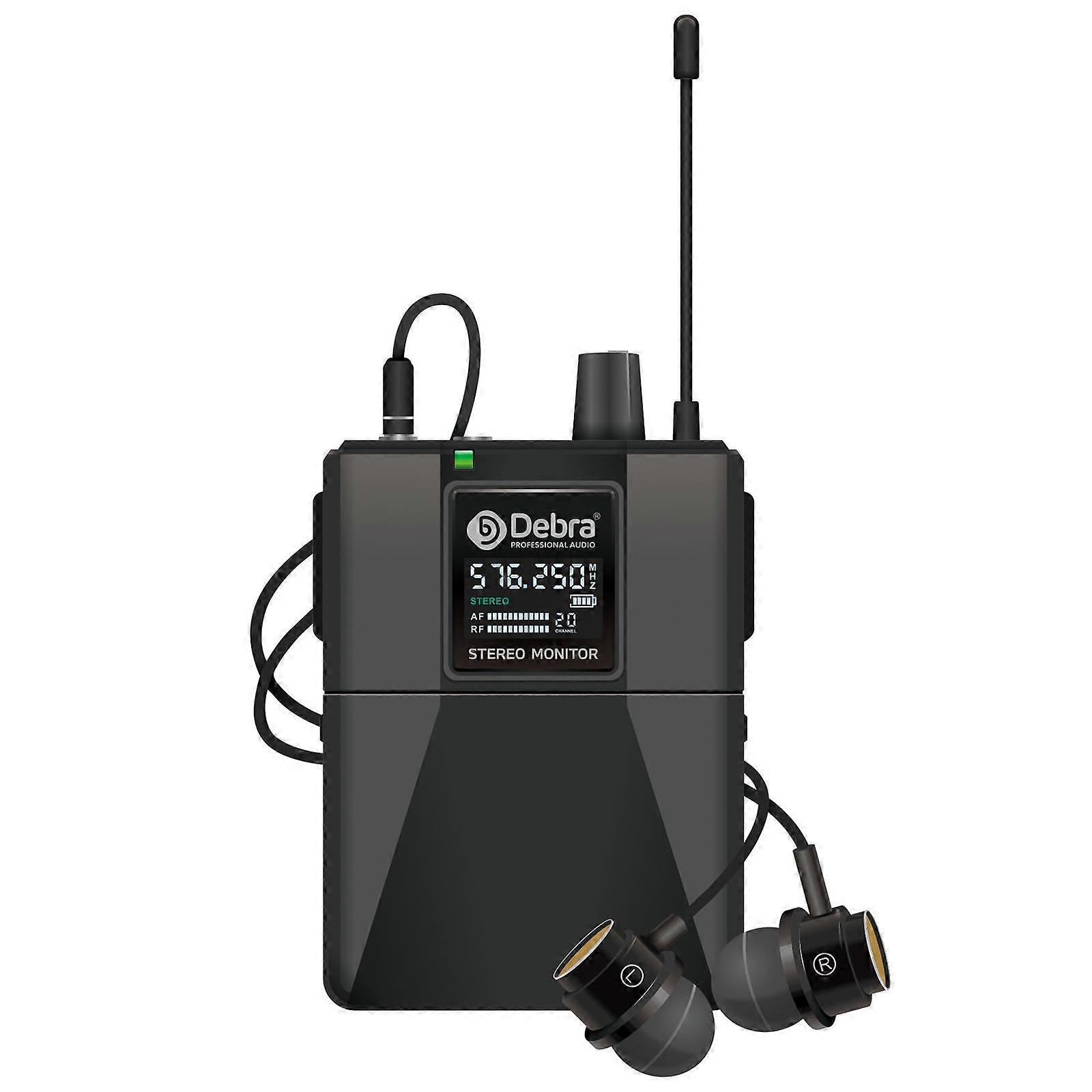 DEBRA ST-102 Wireless Audio Monitor System Empfänger + Kopfhörer RX + Kopfhörer
