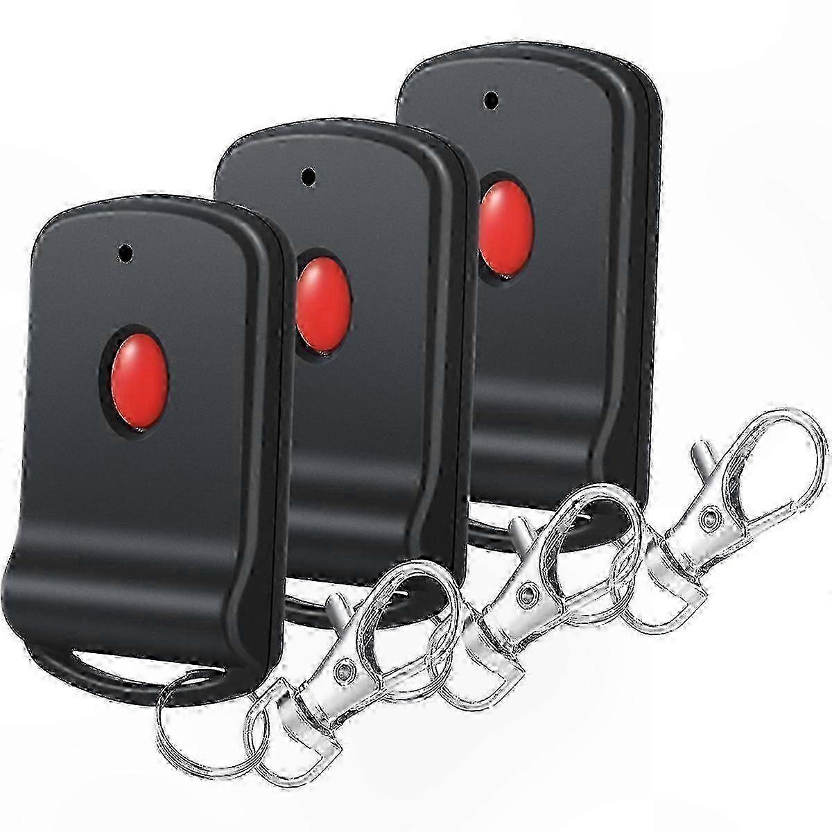 3-Pack Universal Garage Door Opener Remote, 300MHz Portable Transmitter with 10 Dip Switch Compatibility