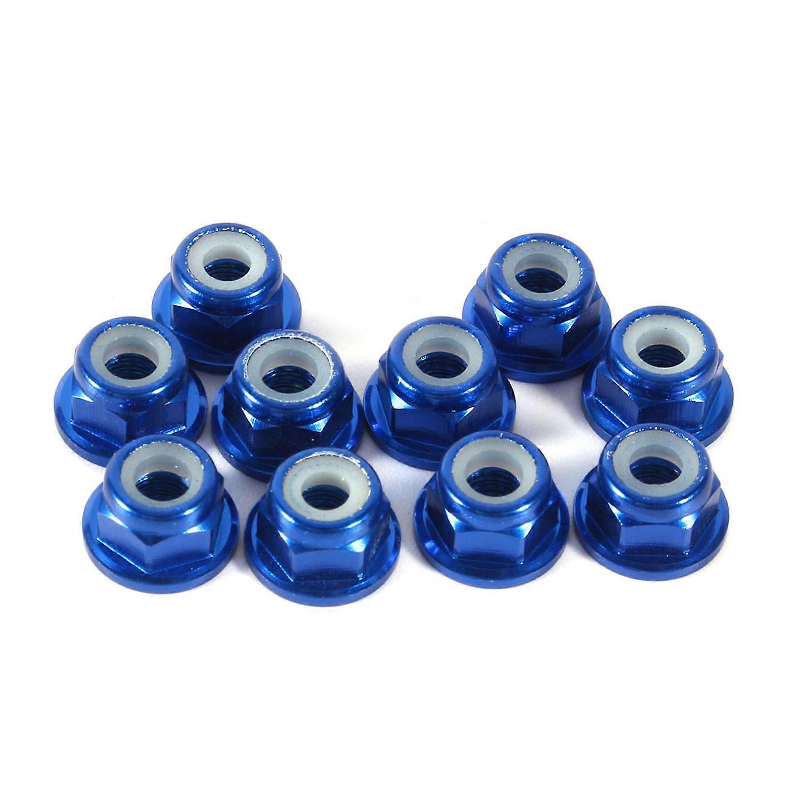 10Pcs M3 Nylon Insert SelfLock Aluminum Nuts Hex Lock Nut Royal Blue
