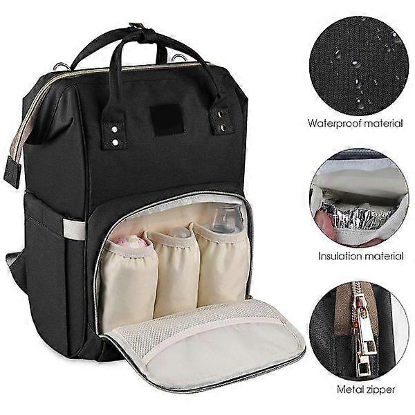 Diaper Bag Backpack - Ticent Multifunction Travel Back Pack Y Black