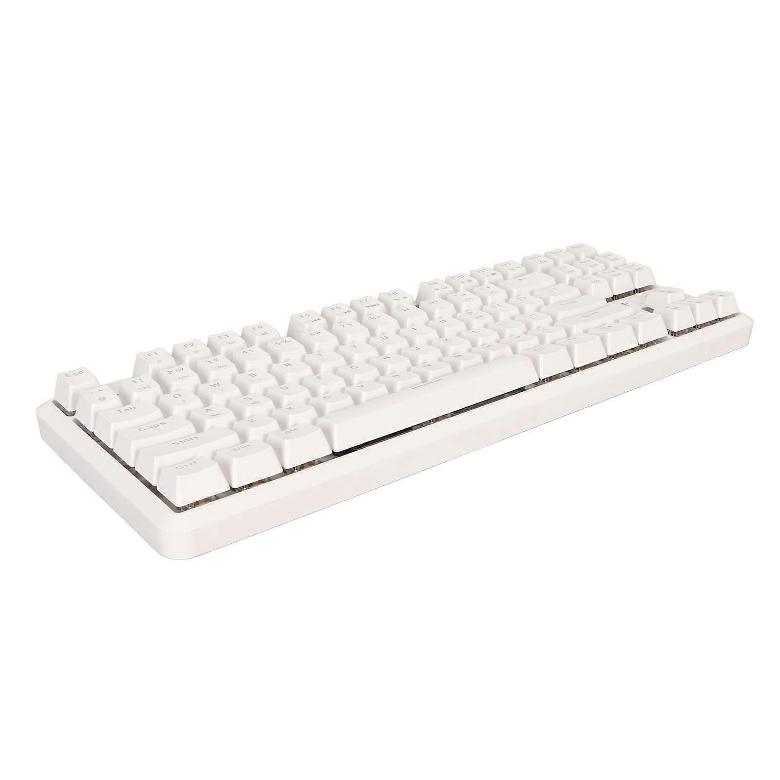 Wireless RGB Mechanical Keyboard 87-Key Tenkeyless Bluetooth 2000mAh White