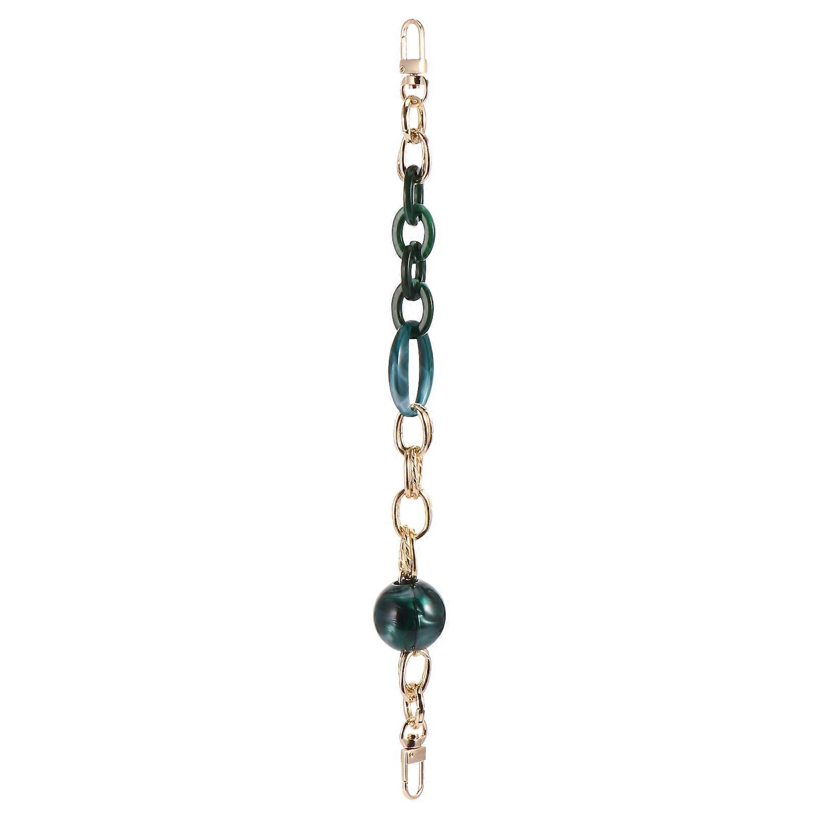 Green Acrylic Bag Chain Retro Decorative Strap for Handbag Tote Messenger Lightweight and Durable