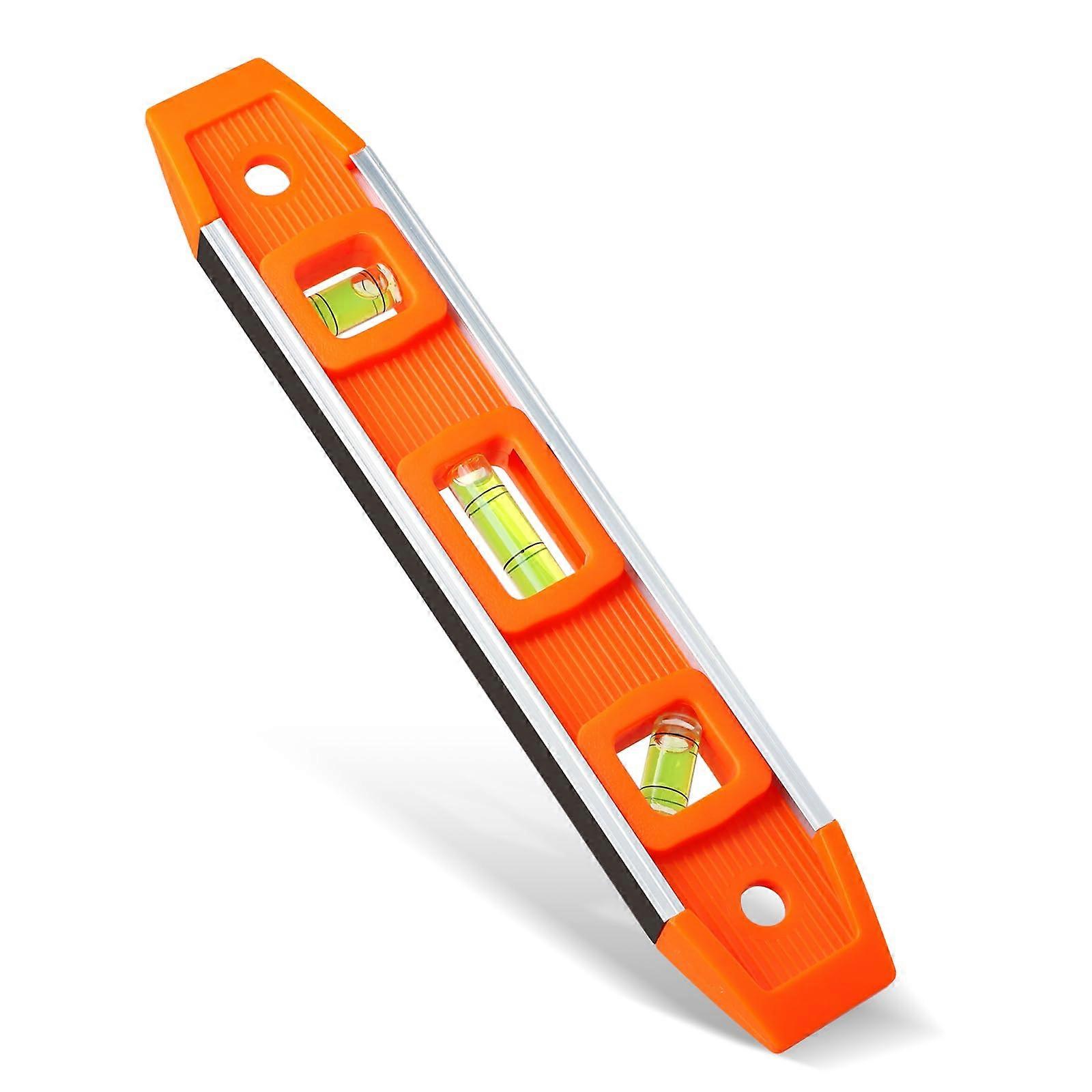 Spirit Level Magnetic Torpedo, Unbreakable, 3 Level Bubbles, 45/90/180 Degrees, ImpactResistant Scaffold Level