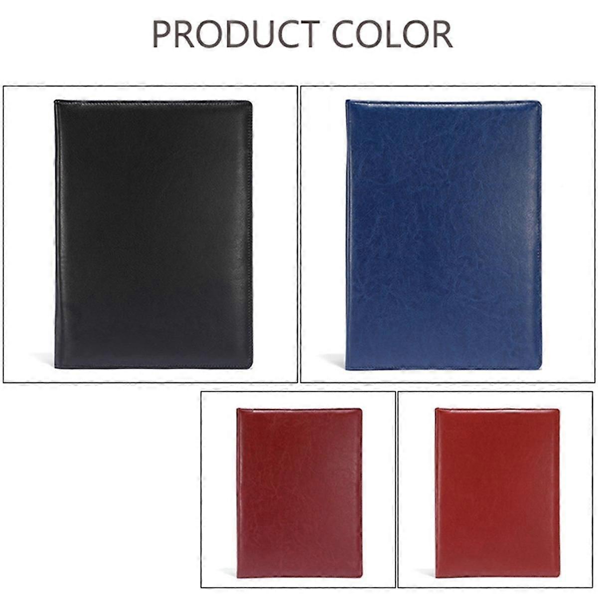 A4 PU Padfolio File Folder Portfolio Business Document Holder Metal Clipboard Pad Document Organize