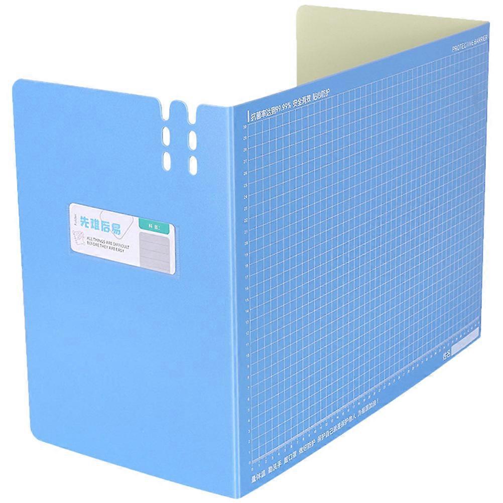 Office Partition Acrylic Desktop Board for Workstation Use 1Pcs Sky-Blue