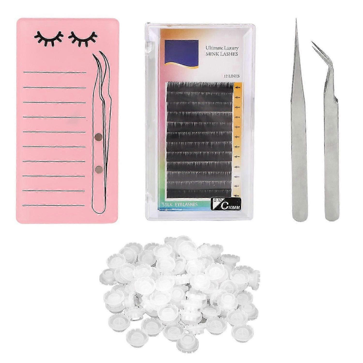 2025 Latest Model 2 In 1 Eyelash Extensions Pallet Set Magnetic Suction Hole A...