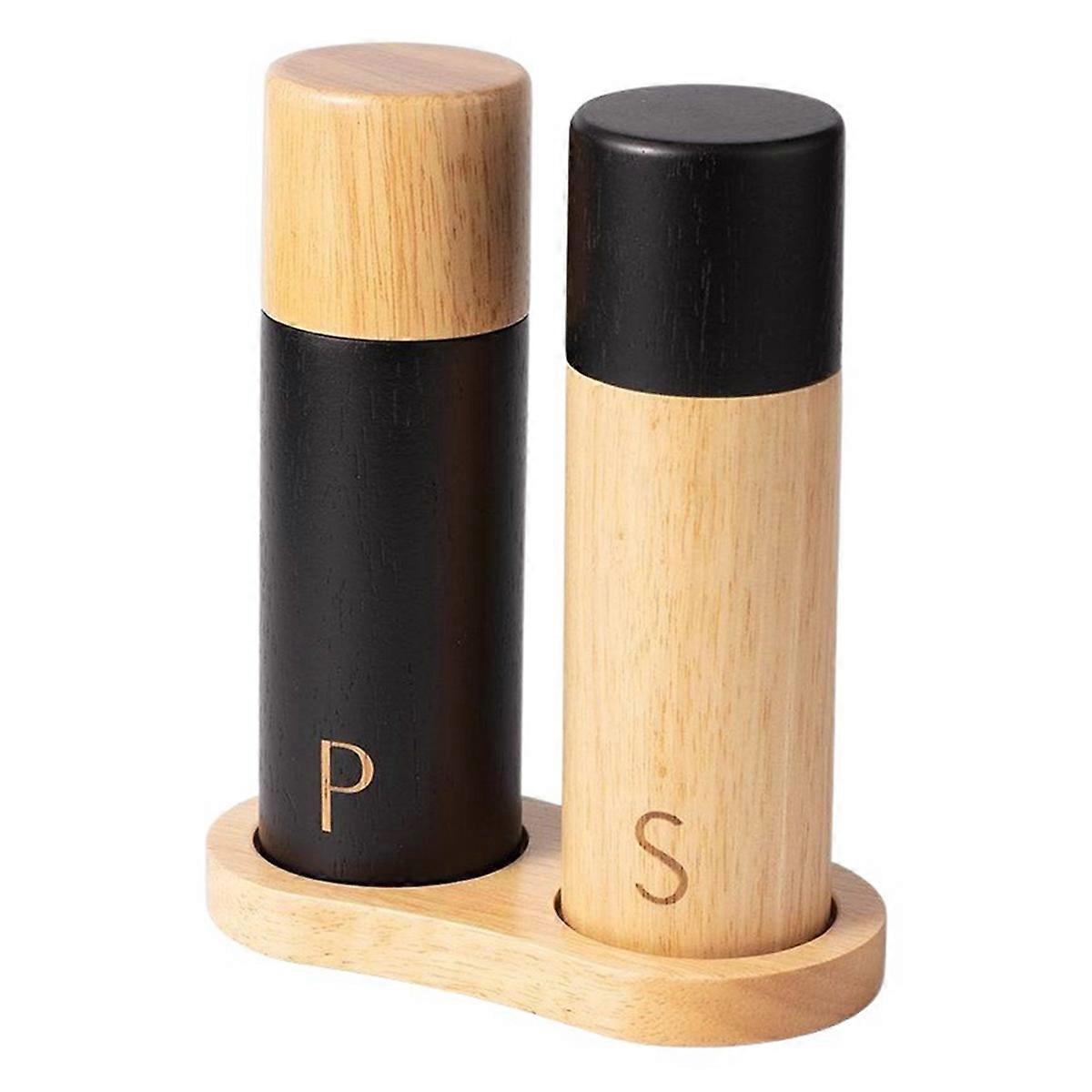 Oak Wooden Pepper and Salt Mill Sets Refillable Grinder