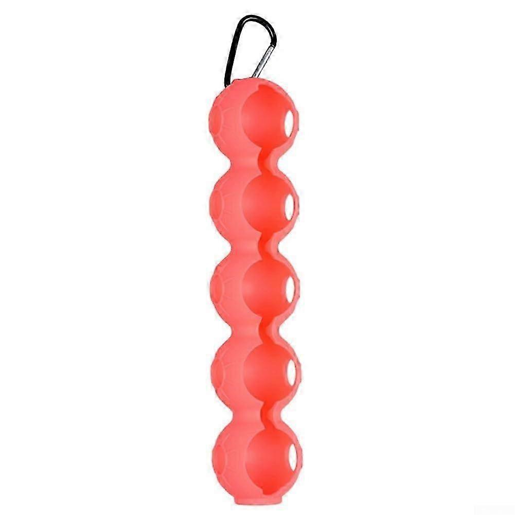 Silicone Golf Ball Holder For Two Balls With Clip Compact On Course Carry Pink