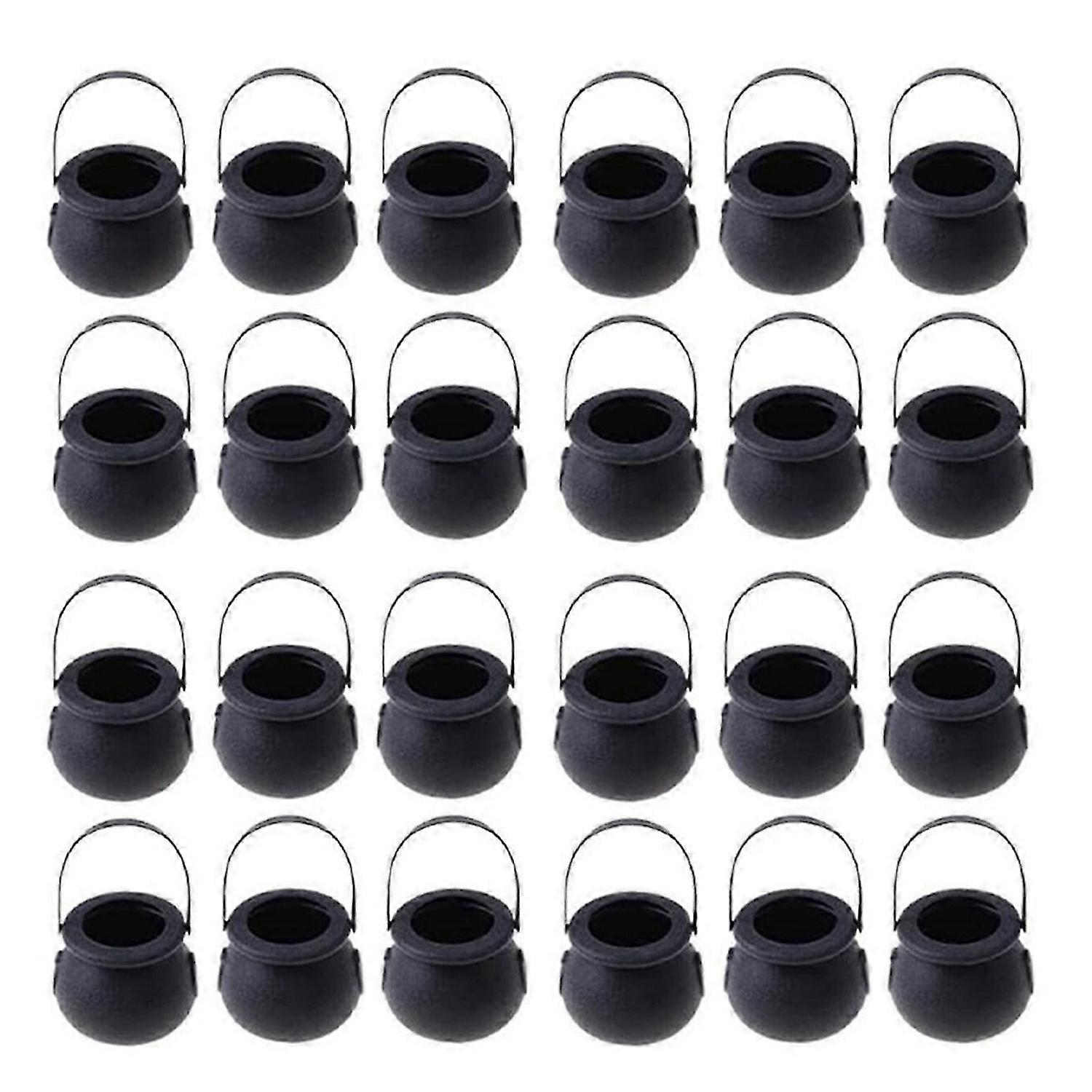 12Pcs Mini Candy Kettles Witch Skeleton Cauldron Holder Pot
