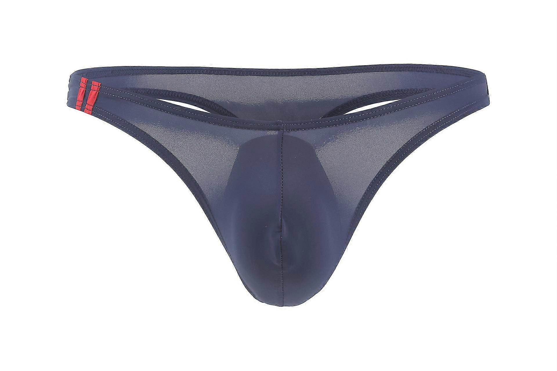 Simple Silk Panties for Male High Elastic Seamless Thongs for Swimming